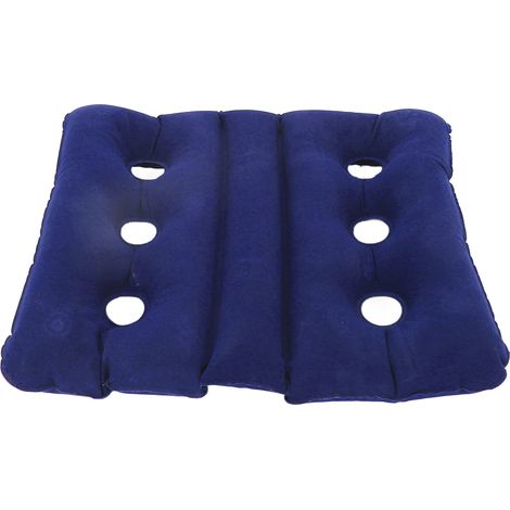 Coussin gonflable pliable et respirant pour fauteuil roulant, prévenant les points de pression et doté de 6 trous de ventilation, idéal pour les chaises de bureau et les fauteuils roulants. (1/5)