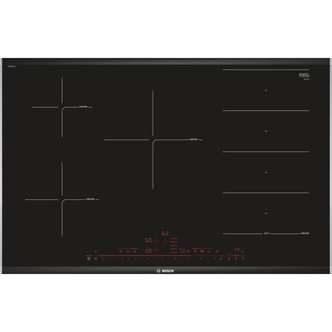 Table de cuisson à induction 80cm 5 feux 7400w flexinduction noir - Bosch - pxv875dv1e (1/5)