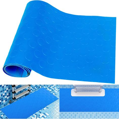 Tapis Échelle Piscine 23 x 90 cm, Tapis d'Échelle de Piscine avec Texture Antidérapante, Tapis Escalier Piscine, Tapis de Protection pour Échelle de Piscine Hors Sol et Creusée, Escaliers, Marches (1/5)
