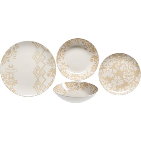 Servizio Piatti Porcellana Set 18 pz Tortora Mopita (1/2)