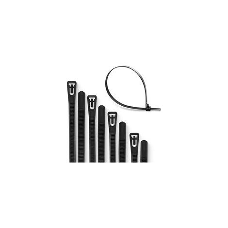 Lntyq Collier de Serrage Réutilisables 100 Pièces Amovibles Attache Câble, Serre Câbles en Nylon Solides (350mm x 8mm, Noir) (1/5)