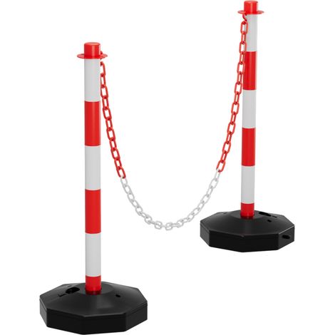 Palo di barriera Set di dissuasori Indicatore di barriera Dissuasore di barriera in plastica PE Palo di parcheggio 2X (1/5)