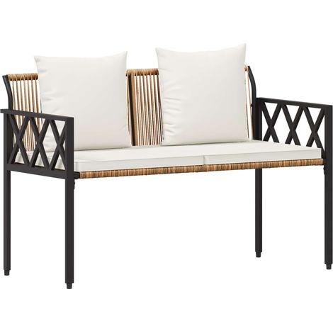 Bancos de exterior 2 -Seater 116 x 56 x 75 cm ratán sintético vidaXL (1/5)