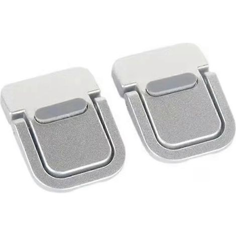 Lot de 2 supports portables pour ordinateur portable, pliables et invisibles, avec pieds antidérapants argentés. (1/5)