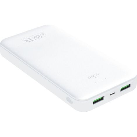 PURO Power Bank 20000Mah Due Porte Usb-A E Una Usb-C Fast Charge – Cavo Incluso