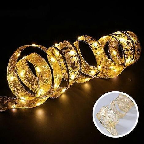 Guirlande lumineuse décorative pour sapin de Noël, ruban LED, 15 m, 50 lumières. Idéale pour les fêtes de Noël et les décorations d'Halloween. (1/5)