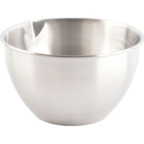Bol mélangeur en acier inoxydable 304 épais, compatible réfrigérateur et lave-vaisselle, avec graduation, idéal pour les salades, les fruits et la pâtisserie (type B). (1/5)
