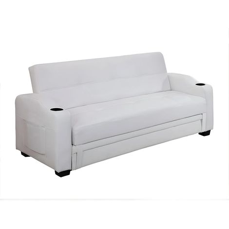 Divano letto clic clac in similpelle Bianco - MIRELLA (1/3)
