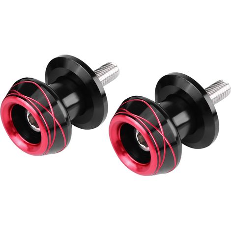 Support de repose-pieds CNC pour bras oscillant, vis de béquille pour moto universelles 8MM/10MM, rouges (1/5)