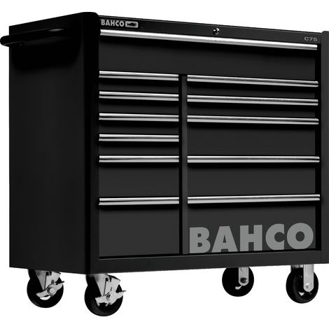 Bahco Classic Werkstattwagen 40 mit 2 Schubladenreihen, 12 Schubladen, schwarz