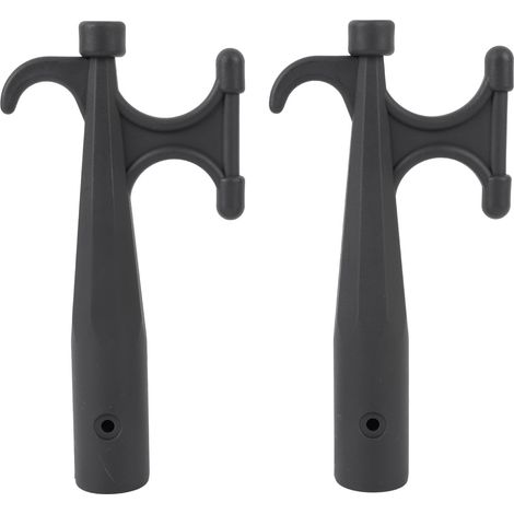 Ortviai Crochet de Bateau en Nylon Noir Flottant – Lot de 2 pour Amarrage, Accostage, Yacht et Kayak (1/5)
