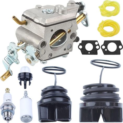 2 ampoules d'amorçage pour bouchon de carburant de carburateur pour Poulan Pro PP5020AV PP4818A pour Zama C1M, filtre à carburant de carburateur, bouchon de carburant, bouchon de carburant, joint de c (1/5)