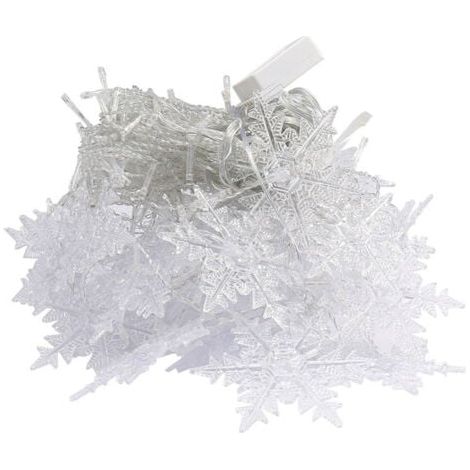 Dekorative LED-Schneeflocken-Lichtervorhang, 3,5M lang, 96 LED-Lichter, 8 Beleuchtungsmodi, Weihnachts-Party-Gartenvorhang (1/4)