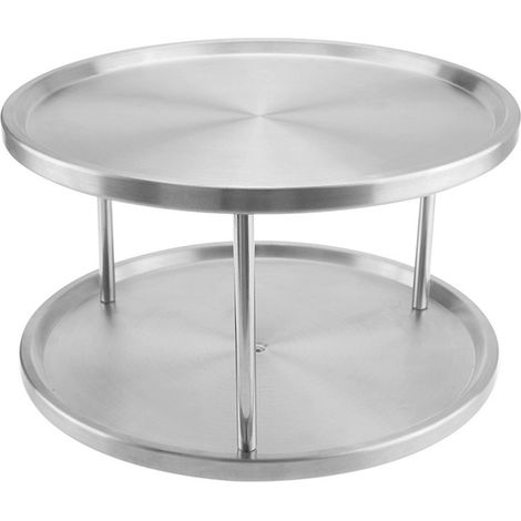 Plateau tournant à 2 niveaux et rotation à 360° pour une grande capacité de rangement. (1/3)