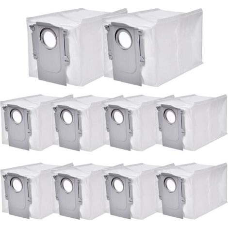 Vacuum cleaner bags for Roborock, 10-pack. Vacuum cleaner bags for Roborock Q Revo. Accessories, robot vacuum cleaner bags, dust bags, high-capacity replacement bags, filter bags, spare parts.--DTEKGA