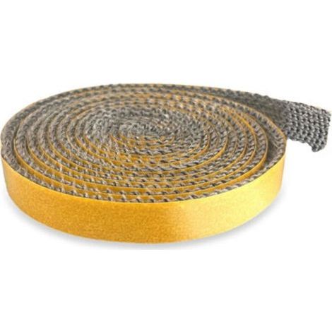 Joint Insert Cheminée, Joints Tressé Auto-adhésive pour Poêle, Joints D'étanchéité Résistante à la Chaleur (3mm x 15mm x 3m) (1/5)