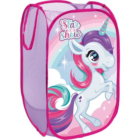 Conteneur de rangement pliable - Licorne - 36x36x58 cm (1/2)