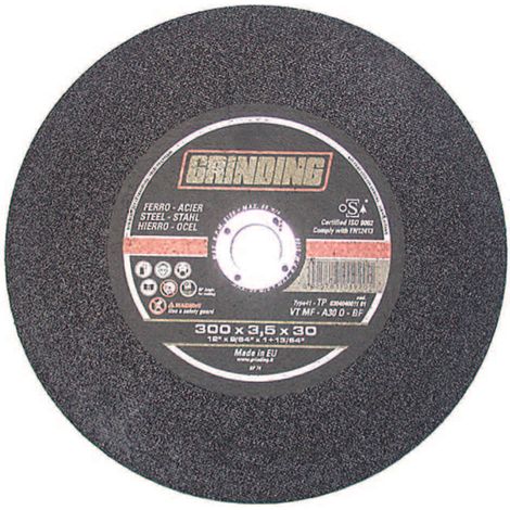 DISCHI DA TAGLIO PER TRONCATRICI CENTRO PIANO PER FERRO- - ø mm.350x3,0 foro 25 per ferro - 2 pezzi GRINDING