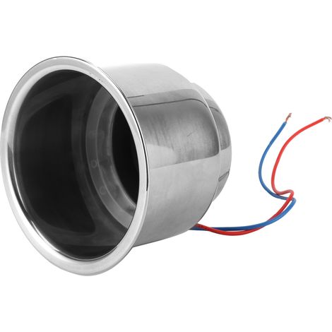 Support de porte-gobelets en acier inoxydable avec éclairage LED vert universel pour véhicules et intérieurs (1/5)