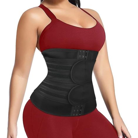 Cinturón lumbar, cinturón de sudoración para mujer, cinturón abdominal ajustable de neopreno, corsé para aplanar el vientre, soporte deportivo para la espalda, cinturón adelgazante para entrenamiento, (1/5)