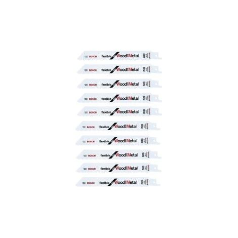Bosch 10x Säbelsägeblatt S 922 HF Flexible for Wood and Metal