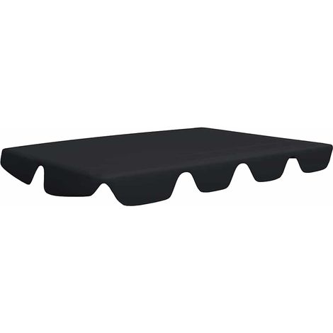 Maison Exclusive - Baldacchino per Dondolo Giardino Nero 150/130x105/70 cm (1/5)