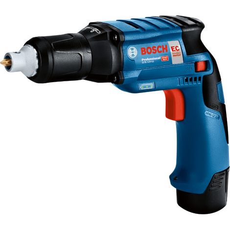 Bosch Professional 12V System GTB 12V-11 - Atornillador a batería para placa de yeso (Brushless, 0-3000 rpm, 2 baterías x 2.0 Ah, en L-BOXX)
