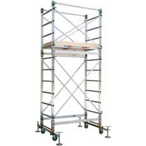 1PZ TRABATTELLO ALLUMINIO "ALUMITO" cm86x160x340h., piano lavoro cm240h.