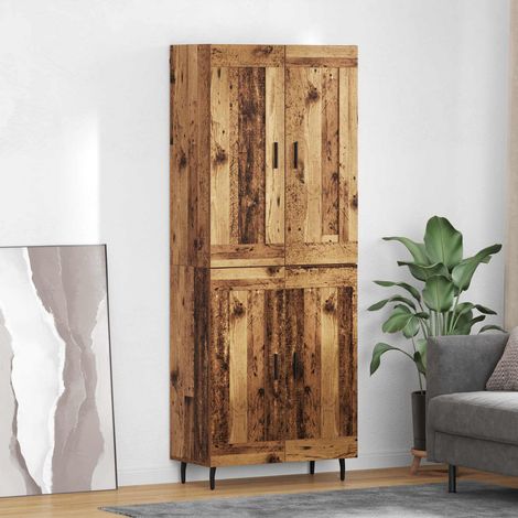 Highboard 2 pcs Altholz Holzwerkstoff