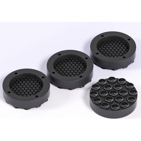 Set di 4 smorzatori di vibrazioni per lavatrici, tappetini antiscivolo universali in gomma antivibranti per lavatrici e asciugatrici (1/4)