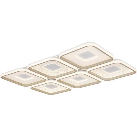 Plafonnier LED, lampe de plafond, télécommande, veilleuse, blanc, intensité variable, L 100,1 cm