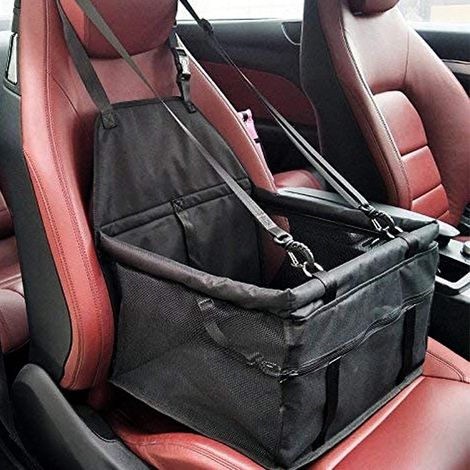 Ardermu Dog Car Seat,Dog Car Seat,Stable Easy to Install Dog Car Seat,Waterproof and Breathable Dog Car Carrier Bag (Black) (1/5)