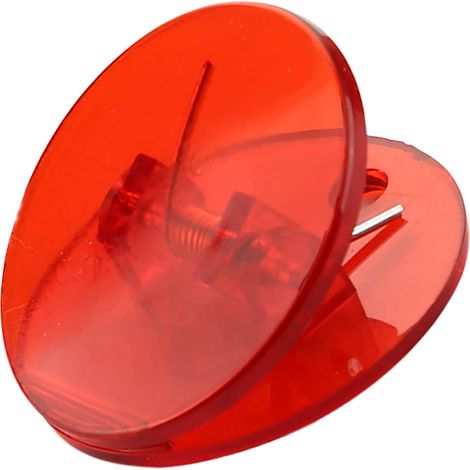 Pince à sachets alimentaires ronde en plastique rouge, idéale pour la maison et la cuisine. (1/5)