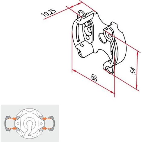 Support moteur accouplement rapide avec ressort C maxi 50Nm - CHERUBINI - A45060555