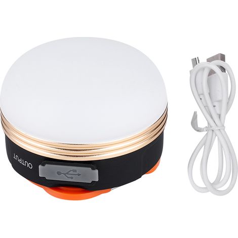 Mini lampe LED étanche d'extérieur à haute luminosité, à suspendre, idéale pour le camping et les tentes. Rechargeable par USB.