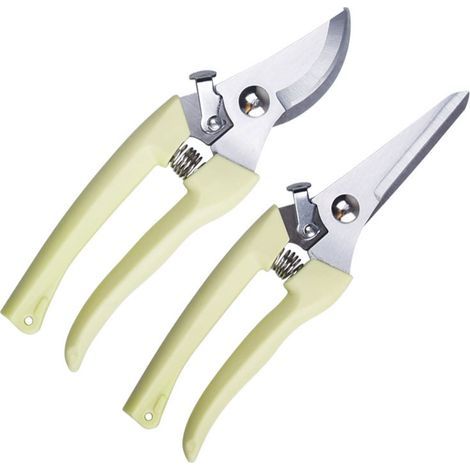 Sécateur à lame-Sécateur à branche-Ensemble de 2 sécateurs de jardin multifonctions-Pour couper des fleurs et des arbres fruitiers (1/5)