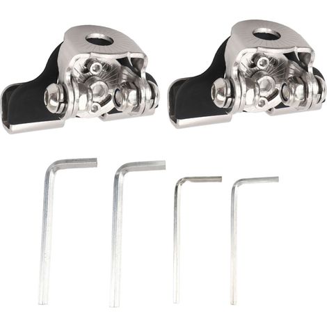 Supports de Montage 2 Pièces en Acier Inoxydable pour Barres LED Lumière Travail, RGL 180°/60°, Plateau 8mm, pour VTT SUV Pick-up (1/5)