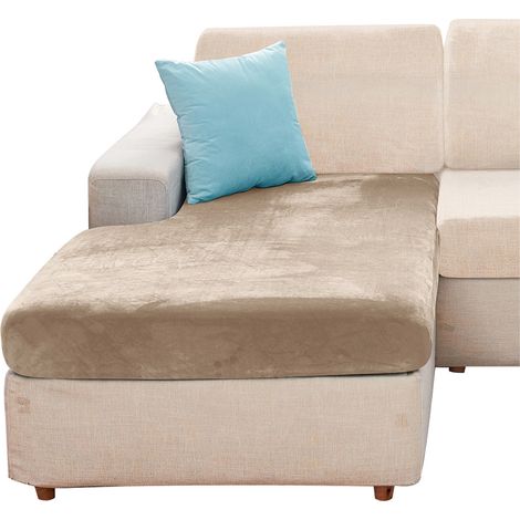 Bezug für ein CHAMBERS-Bett, Sofa oder Ecksofa aus Samt, beige, cappuccino