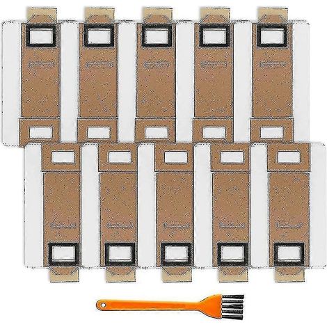 Lot de 10 sacs de rechange pour aspirateur Roborock S7, T7s et T7s Plus
