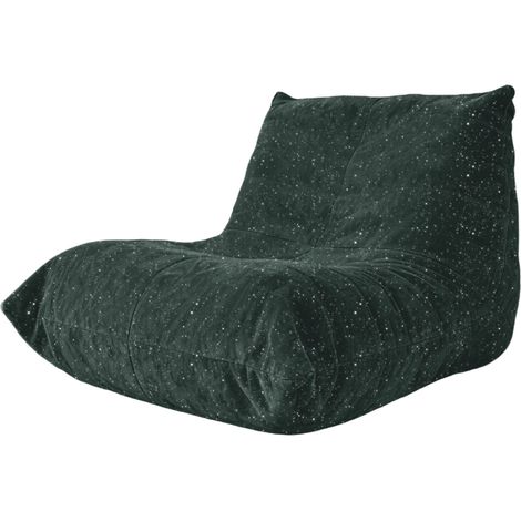 CHICFURN Sillón puf 90 x 100 x 80 cm en franela verde para salón y dormitorio (1/5)