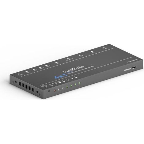 Conmutador HDMI 4K 18 Gbps PureTools PT-SW-HD41E 4x1 con conmutación TMDS y ARC (1/4)