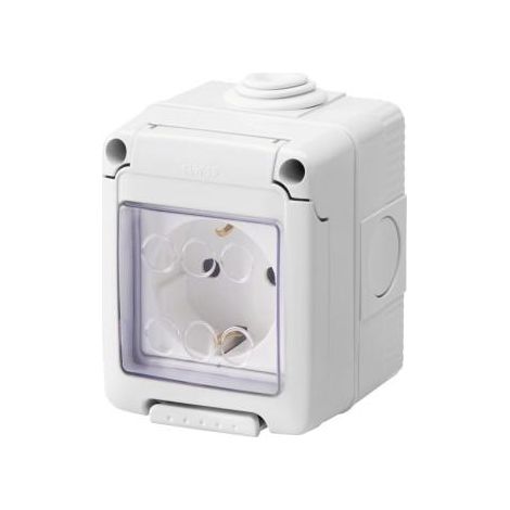 Prise Standard Allemande 2P+T 16A ETANCHE GEWISS GW27844