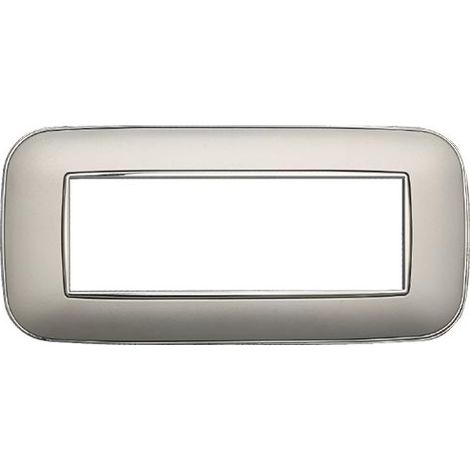 Kompatible abdeckrahmen Bticino Axolute 6 module kunststoff silber farbe Orbis serie Moon Ettroit AN91606