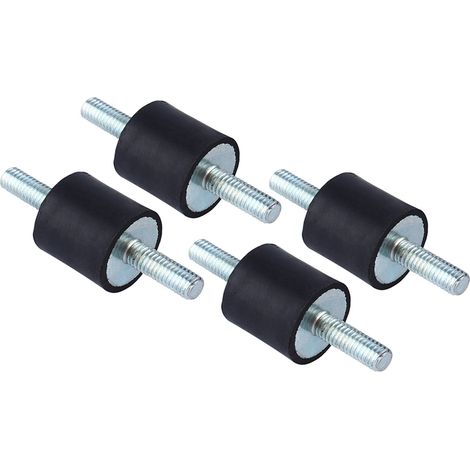 Support antivibratoire en caoutchouc pour compresseur d'air, amortisseur de chocs M6, 20x20 mm (1/5)