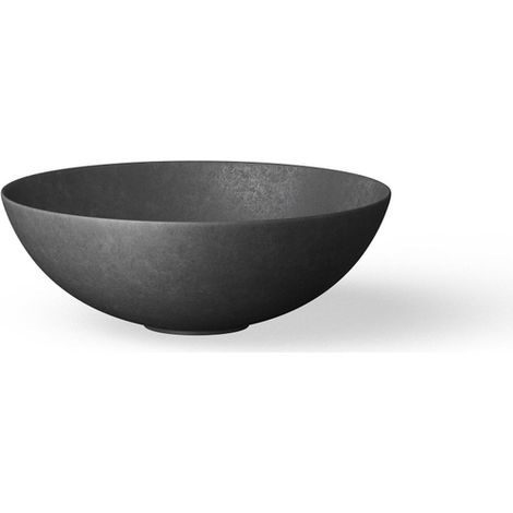 Looox céramique vasque brute - 40cm - rond - noir (1/5)