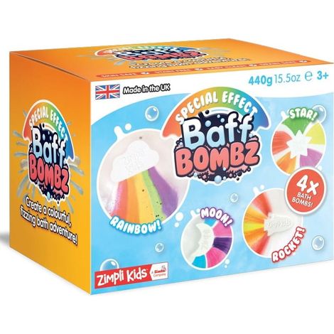Set di bombe da bagno che cambiano colore, Rainbow Baff Bombz 3+, Zimpli Kids (1/2)