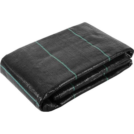 Toile de paillage Iropro 2m x 5m, voile de jardin anti-mauvaises herbes, barrière anti-mauvaises herbes indéchirable, ruban tissé, perméable à l'eau, 90g/m² (1/5)