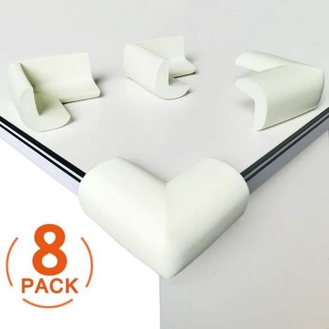 [Lot de 8] Protection Coin de Table Mousse Souple Protection Angle Sécurité Bébé Angle Droit Anti-Chocs Protege de Coins avec (1/4)