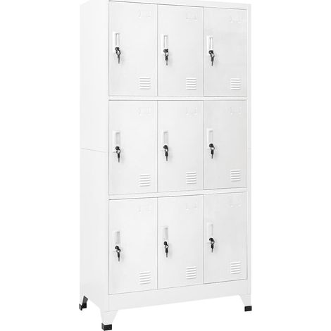 vidaXL Taquilla con 9 compartimentos acero 90x45x180 cm (1/5)