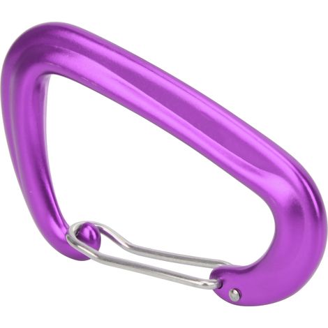 Mousqueton multifonctionnel d'extérieur pour le camping, boucle en aluminium, crochet pour hamac et balançoire, violet (1/5)